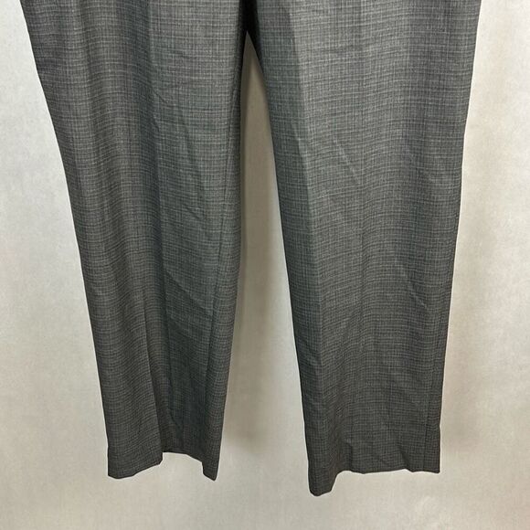 NEW Ralph Lauren Mens Comfort Flex Pants Sz 38x30 Gray Herringbone Flat Front - Picture 3 of 9